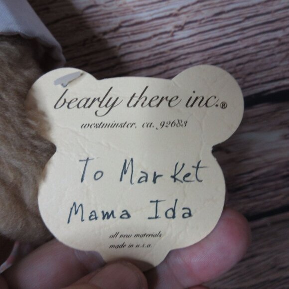 Bearly There Jointed Teddy Bear by Linda Spiegel To Market Mama Ida - 18" tall - Picture 6 of 10